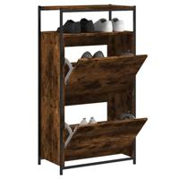 VidaXL Schoenenkast 60x34x112 cm bewerkt hout gerookt eikenkleurig - thumbnail