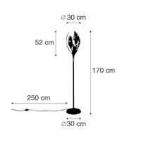 QAZQA Vintage vloerlamp goud 70 cm - Botanica - thumbnail