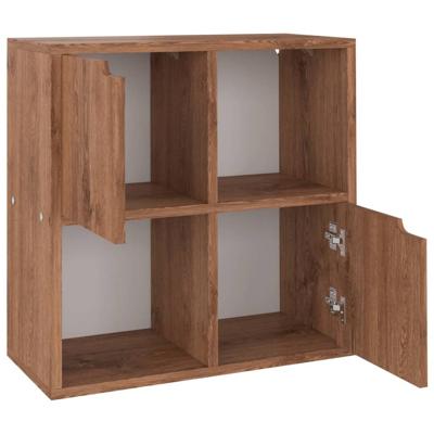 VidaXL Boekenkast 60x27,5x59,5 cm bewerkt hout bruin eikenkleurig VidaXL Boekenkast 60x27,5x59,5 cm bewerkt hout bruin eikenkleurig