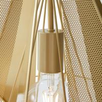 QAZQA Industriële hanglamp goud met mesh 3-lichts - Carcass - thumbnail