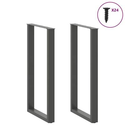 Bartafelpoten 2 st U-vormig 60x(110-111) cm staal antraciet