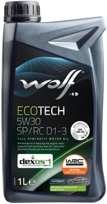 Wolf motorolie "ecotech sp/rc d1-3". motoroil 5w30 1l ecotech sp/rc d1-3