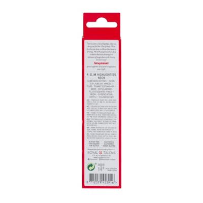 Bruynzeel markeerstiften smal set 4 kleuren