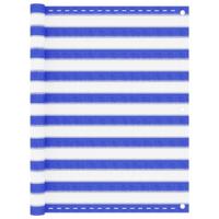 Balkonscherm 120x400 cm HDPE blauw en wit - thumbnail