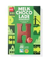 HEMA Chocoladeletter melk hazelnoot H 140g - thumbnail