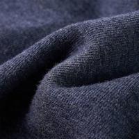 Kindervest met capuchon en rits 92 gemleerd donkerblauw - thumbnail