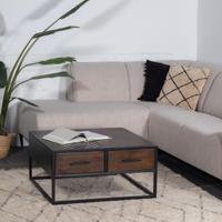 Giga Meubel - Salontafel Isa Bruin Visgraat Mangohout - thumbnail