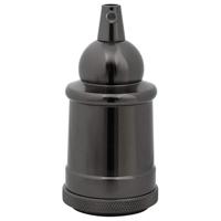 Lamphouders 2 st glanzend zwart E27 - thumbnail