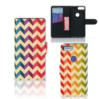 Alcatel 1S (2019) Telefoon Hoesje Zigzag Multi Color - thumbnail