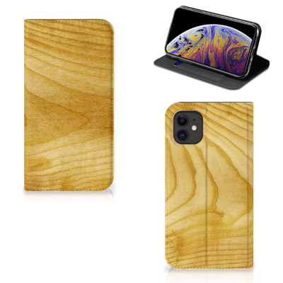 Apple iPhone 11 Book | Wallet Case | Licht Hout Apple iPhone 11 Book | Wallet Case | Licht Hout