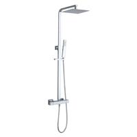 Wiesbaden Twenty eco thermostatische regendoucheset opbouw vierkant chroom - thumbnail