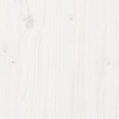 Bedframe met hoofdbord massief grenenhout wit 200x200 cm - thumbnail