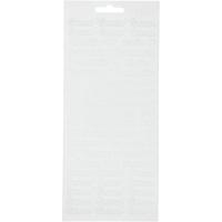 Creativ Company Stickers, onnea/aidille, vel 10x23 cm, wit, 1 vel - thumbnail
