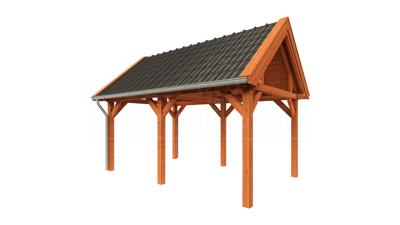 Trendhout Zadeldak XL overkapping 530x380 cm Lariks/Douglas blank- Zadeldak- Hout- Trendhout Trendhout Zadeldak XL overkapping 530x380 cm Lariks/Douglas blank- Zadeldak- Hout- Trendhout