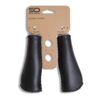 Selle Orient lederen handvatten set zwart 130 mm - thumbnail