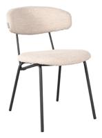 LABEL51 Eetkamerstoel 'Zack' Bouclé, kleur Naturel - thumbnail