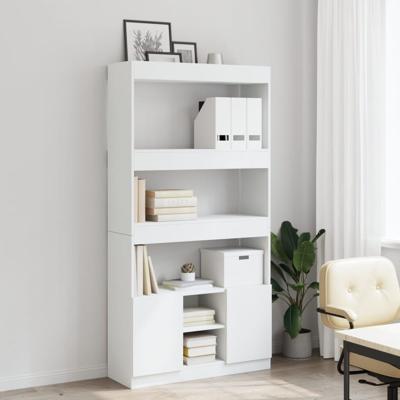 Hoge kast 92x33x180 cm bewerkt hout wit