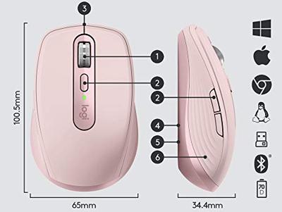 Logitech - MX Anywhere 3 - Rose Logitech - MX Anywhere 3 - Rose