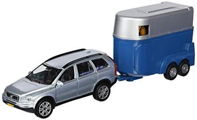 Bongers Speelgoed Kids globe die-cast volvo xc90 met paardentrailer, 27cm