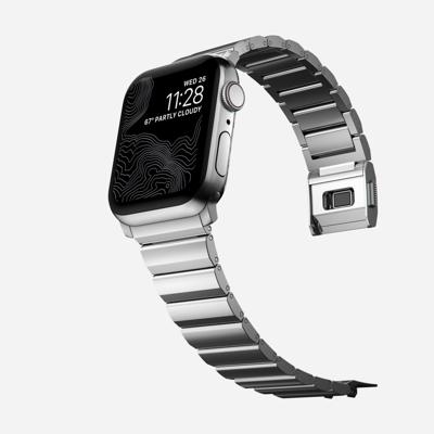 Nomad stainless steel Apple Watch 42mm / 44mm / 45mm / 49mm zilver