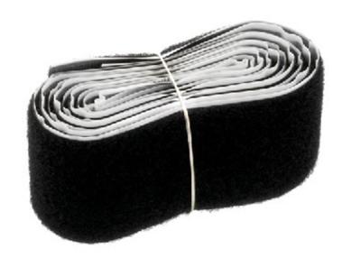 Monacor CS-5100/SW Klittenband (l x b) 100 cm x 5 cm Zwart 1 m
