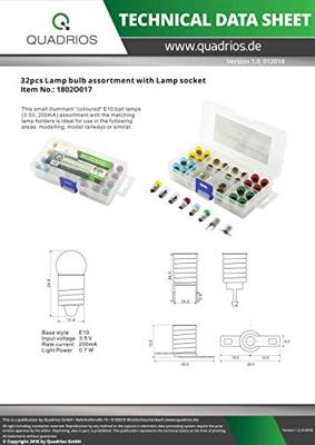 Quadrios 1802O017 Displaylampje 3.5 V 0.7 W Fitting E10 32 onderdelen Quadrios 1802O017 Displaylampje 3.5 V 0.7 W Fitting E10 32 onderdelen
