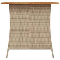 5-delige Tuinset met kussens poly rattan beige - thumbnail