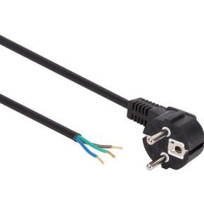Voedingskabel zwart cee 7/7 90 uiteinden l 3 m h05vv-f 3g0.75 mm2 Velleman - Velleman