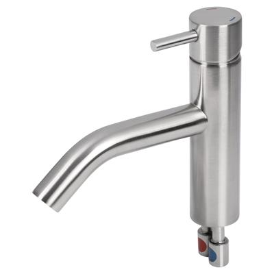 Differnz kraan gebogen koud/warm mat chroom