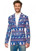 Blauwe Noordpool Kerst Colbert Heren - thumbnail