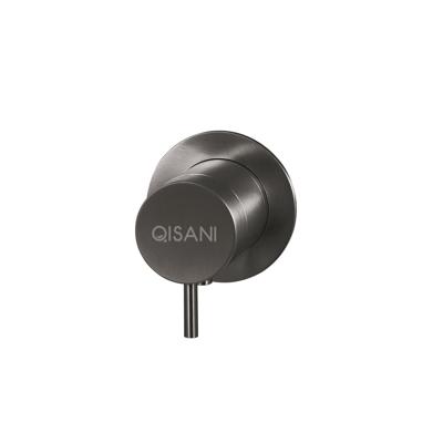 Inbouwkraan Qisani Flow Thermostatisch 1-weg Rond Geborsteld Gun Metal