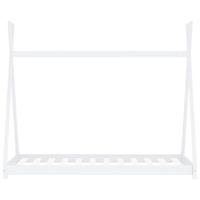 Kinderbedframe massief grenenhout wit 90x200 cm - thumbnail