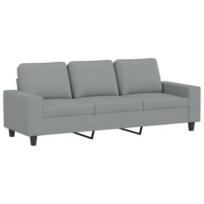 3-delige Loungeset stof lichtgrijs