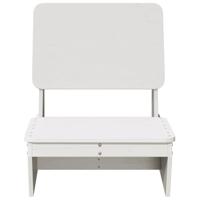 Tuinstoelen 2 st 60x64x70,5 cm massief grenenhout wit - thumbnail