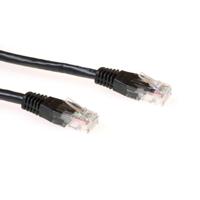 ACT Zwarte 5 meter U/UTP CAT6A patchkabels met RJ45 connectoren - thumbnail