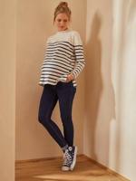 Naadloze skinny zwangerschapsjeans brut cf staal - thumbnail