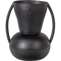 WOOOD vaas siep metaal zwart 43 cm | 2 stuks - thumbnail