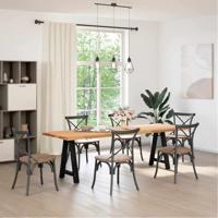 Salontafelpoten 2 st A-vormig 60x(72-73) cm staal zwart - thumbnail