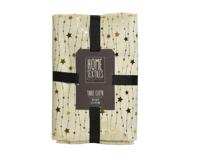 Tafelkleed met sterren creme 140 x 180 cm - thumbnail