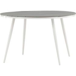 Nohr Ronde Tuintafel 'Erikka' 120cm, kleur Wit/Grijs