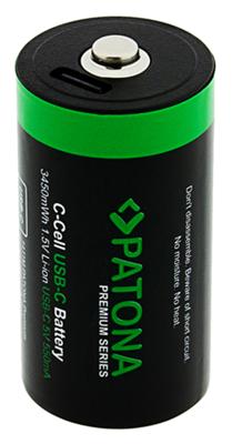 Set van 2 x Baby C oplaadbare batterijen, met USB-C aansluiting - Lithium Ion - 2300mAh Set van 2 x Baby C oplaadbare batterijen, met USB-C aansluiting - Lithium Ion - 2300mAh