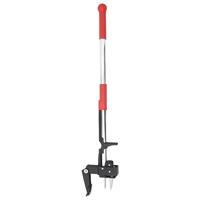 VidaXL Onkruidsteker 99,5 cm geanodiseerd aluminium rood en zilver - thumbnail