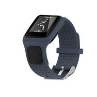 Siliconen sport polsband voor TomTom 1 Series runner/cardio (marineblauw) - thumbnail