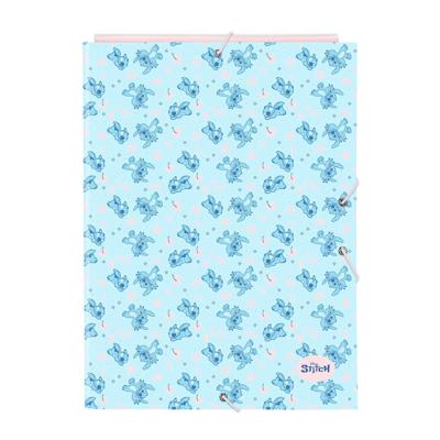Ringmap Lilo & Stitch Ohana Blauw Licht Roze A4 26 x 33.5 x 2.5 cm
