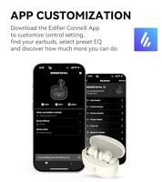 Edifier X5 Pro Active Noise Cancelling Earbuds met AI-verbeterde gesprekken, Snel opladen, Spelmodus, App-aanpassing, IP55-waterdicht, Waar Draadloze Bluetooth 5.3 Oordopjes - Zwart - thumbnail
