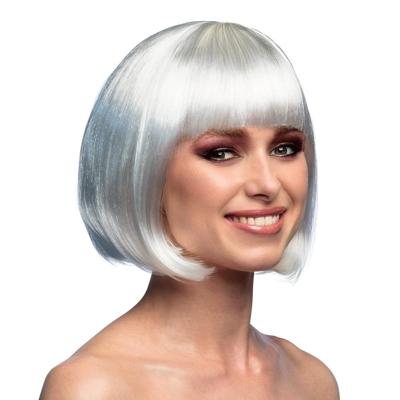 Pruik bobline cabaret wit
