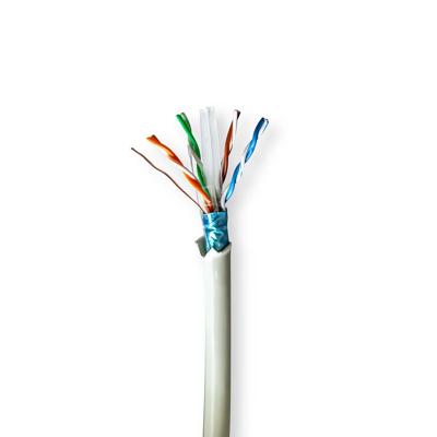 Nedis CCBG8526GY100S netwerkkabel Grijs 100 m Cat6 F/UTP (FTP)