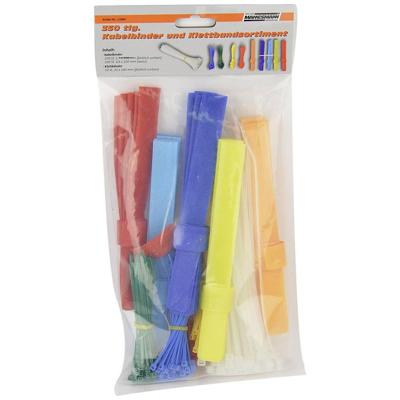 Brüder Mannesmann Kabelbinders en klittebandset 350 dlg. (Hobby) - 13060