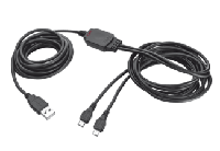 Kabel USB naar micro-USB Trust GXT 222 Zwart - thumbnail