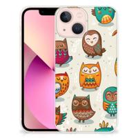 iPhone 13 mini | TPU Hoesje | Vrolijke Uilen - thumbnail
